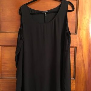 Eileen Fisher 2x asymmetrical black tank cami NWOT